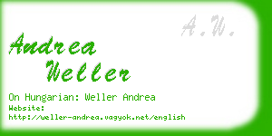 andrea weller business card